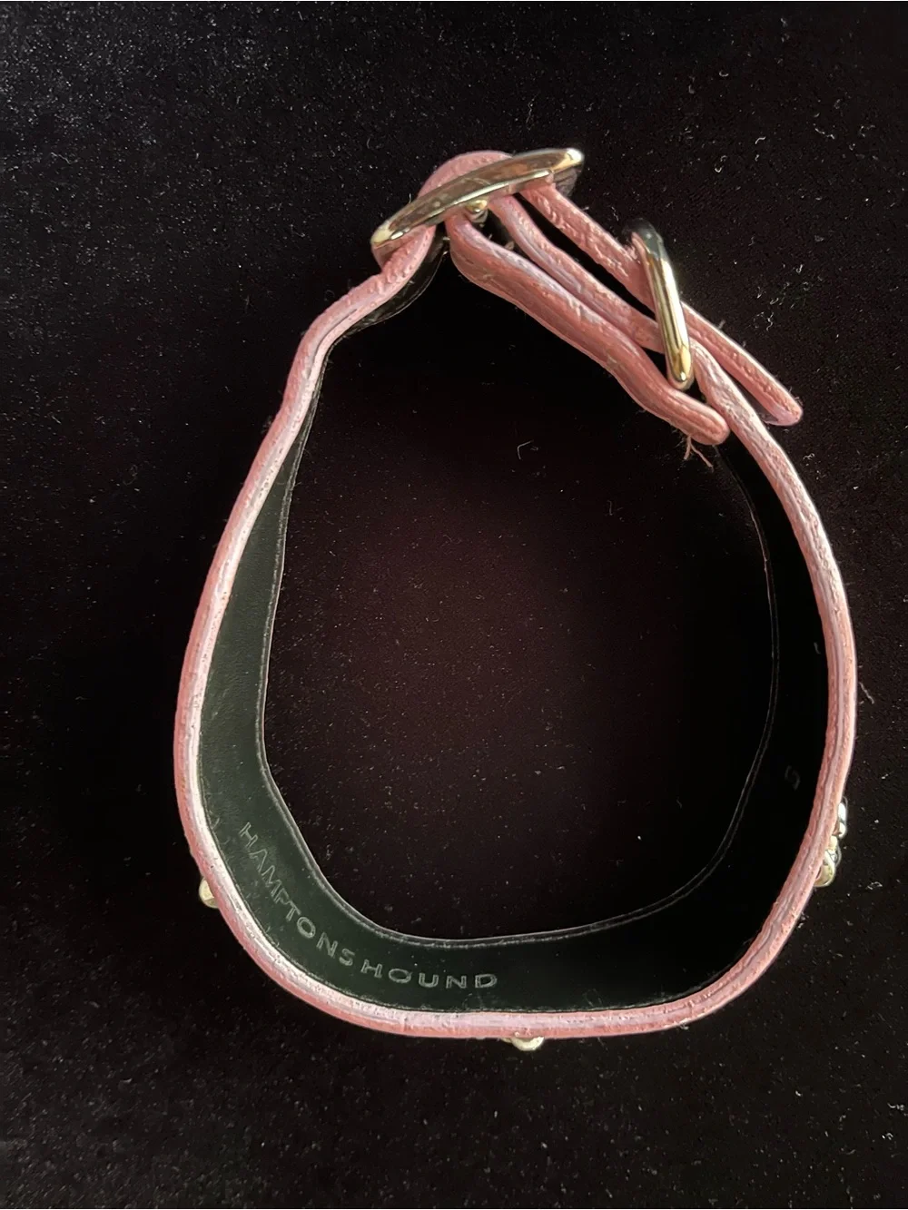 Hamptons Hound Pink Skeleton Rhinestone Embellished Dog Collar